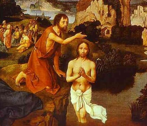 Le baptême de Jésus par Joachim Patenier